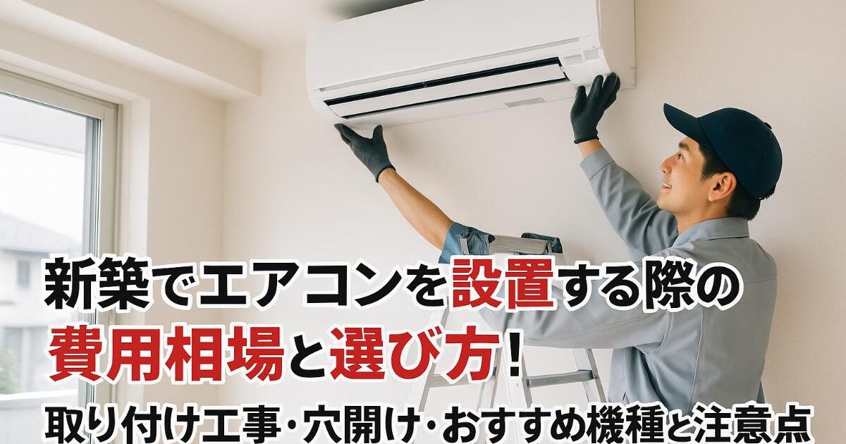 新築でエアコンを設置する際の費用相場と失敗しない選び方！取り付け 