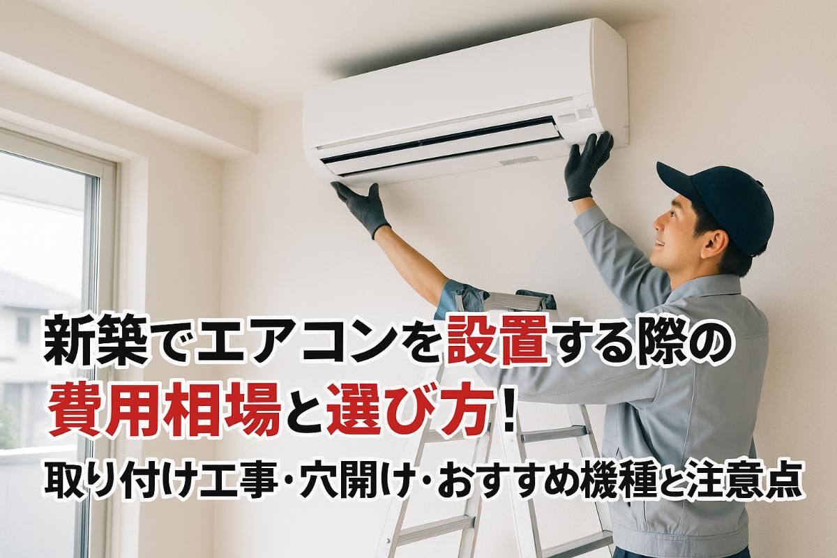 新築でエアコンを設置する際の費用相場と失敗しない選び方！取り付け 